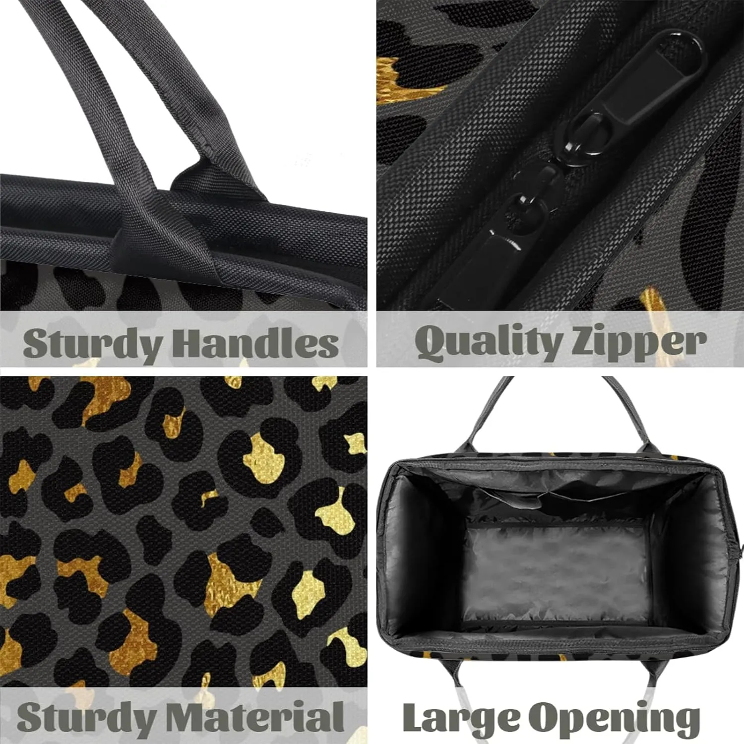 Overnight Weekender Bag for Women Men Leopard Skin Print Waterproof Carry On Travel Duffel Bags with Zipper Lightweight Sports Gym Bag Luggage Workout Handle Bags for Traveling Yoga Camping