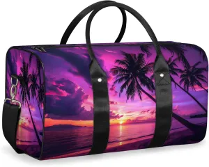Palm Tropical Beach Tree Travel Bag for Men Women, Gym Duffle Bags for Travel, Carry On Luggage Bag, Weekender Overnight Workout Bags