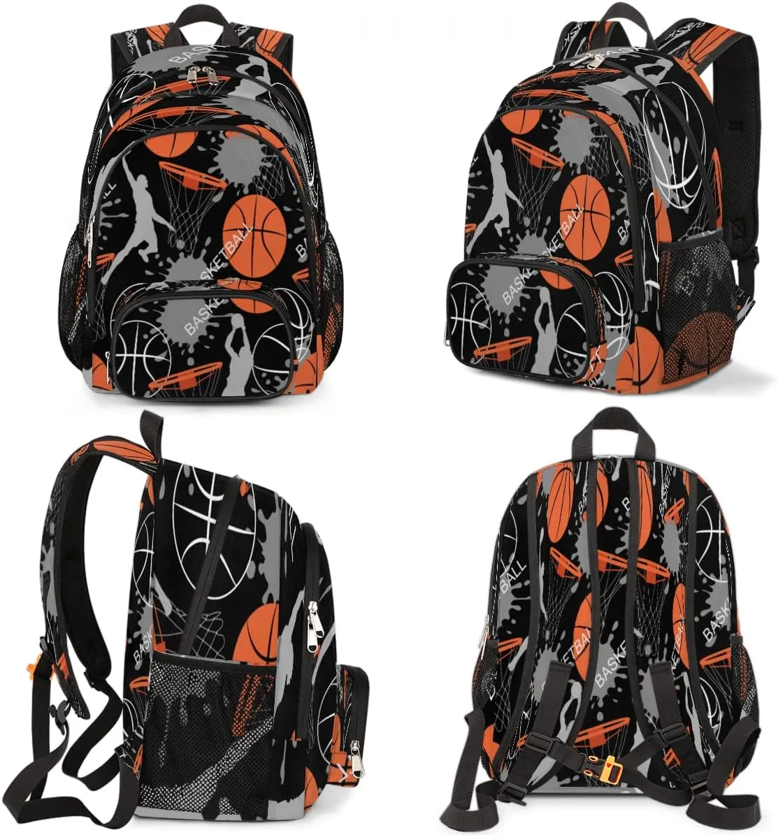 Pardick Basketball Slam Duck School Backpacks for Girls Boys Teens Students - Stylish College Schoolbag Book Bag - Water Resistant Travel Backpacks for Women Men