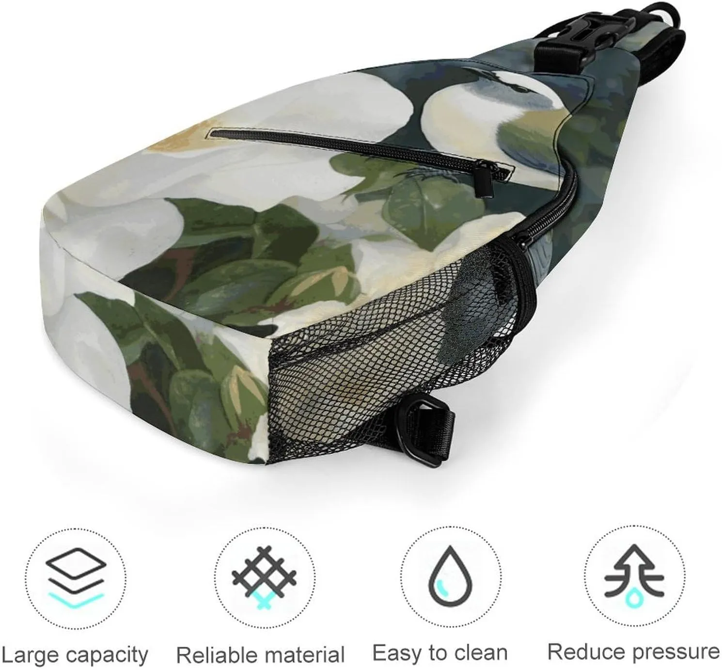 Pastel Color Smiley Face Sling Bag Lightweight Crossbody Chest Pack Travel Shoulder Bag with Adjustable Strap
