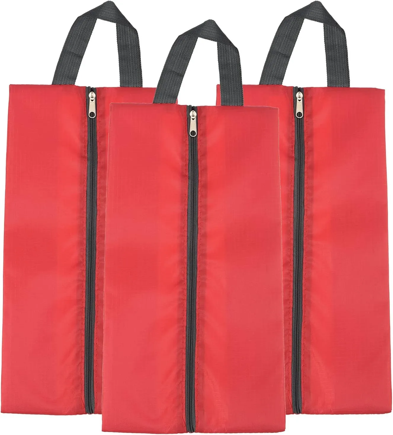 PATIKIL Waterproof Shoes Bags, 3 Pack 34.5 x 17cm Travel Portable Shoe Storage Organizer Bag with Zipper for Travel Outdoor, Red