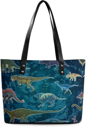Penguin Bird Large Capacity Portable Leather Handbag