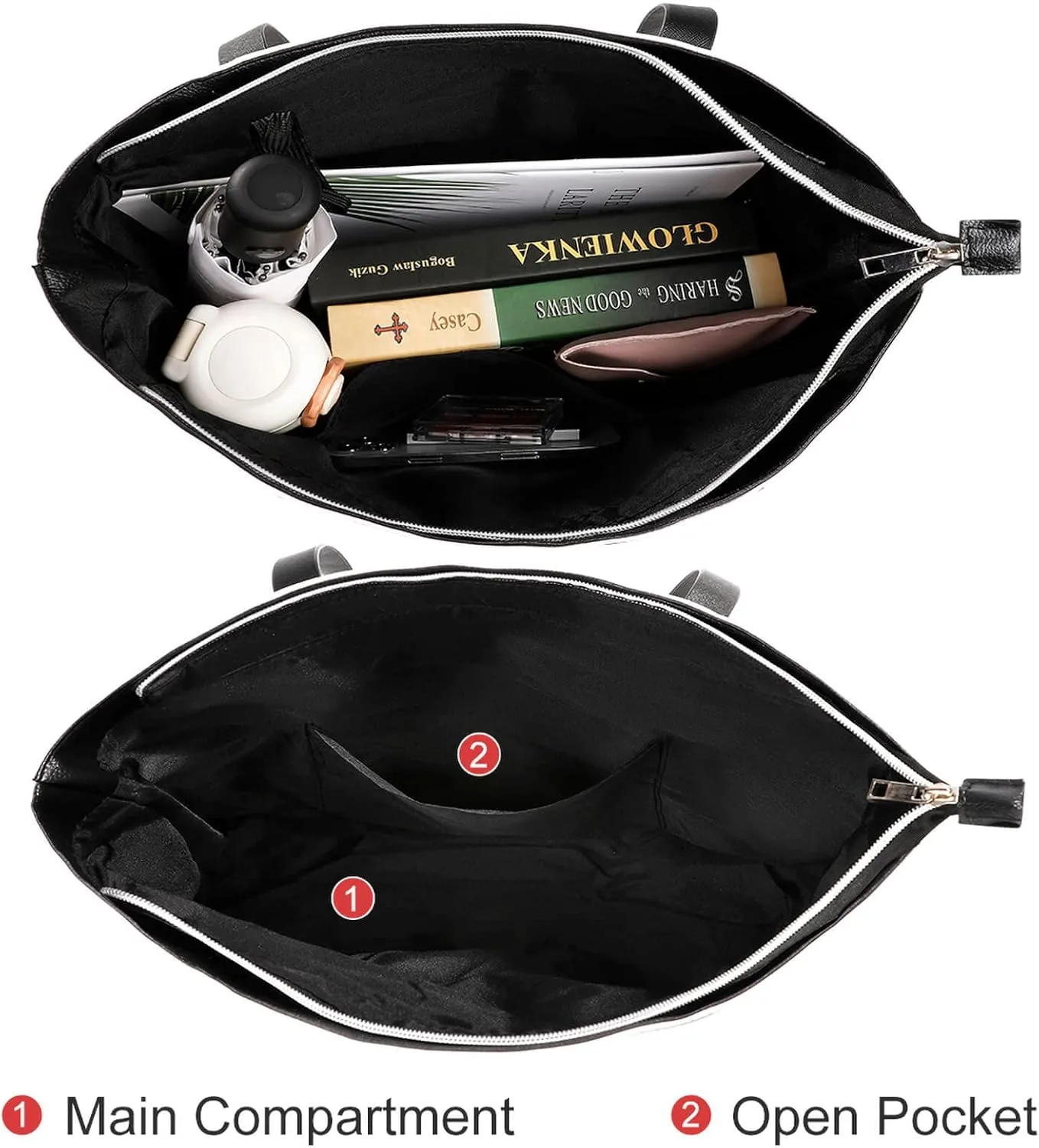 Penguin Bird Large Capacity Portable Leather Handbag