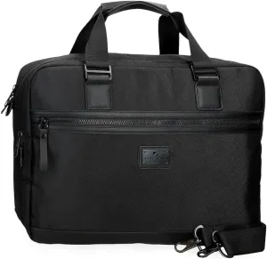 Pepe Jeans Blackmore Carteron Laptop 15.6 Inch Black 40x30x11cm Polyester with Faux Leather Details 13.2L by Joumma Bags, Black/White, One Size, Carteron for Laptop, Black/White, One Size, Carteron