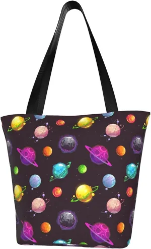 Percussion Black Drum Tote Bag For Women Lightweight Shoulder Bags Shopping Handbags With Zipper
