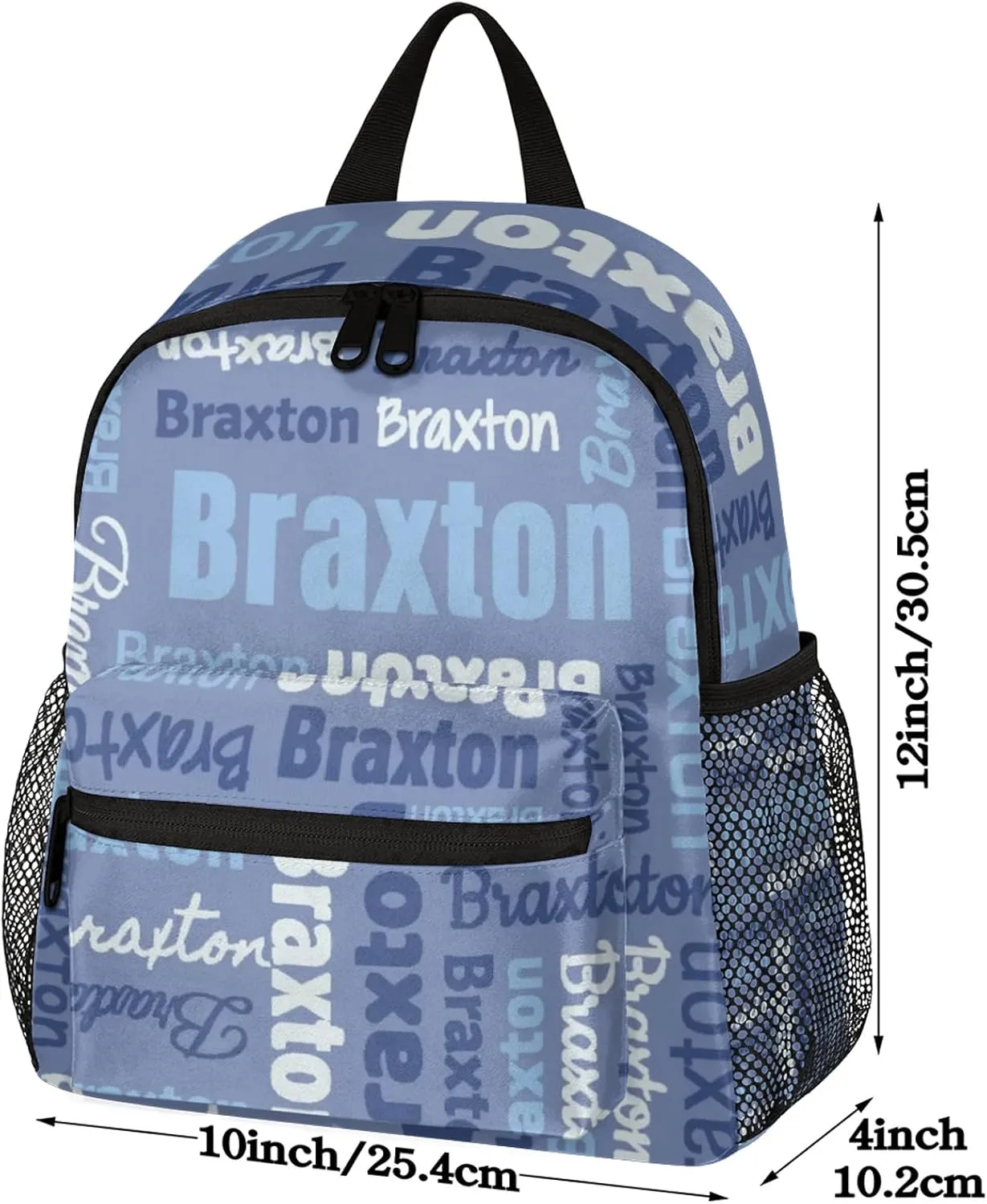 Personalized Backpacks with Name Customized Shoulder Bag Gifts for Women Men Waterproof Travel Casual Backpack 12in, Blue