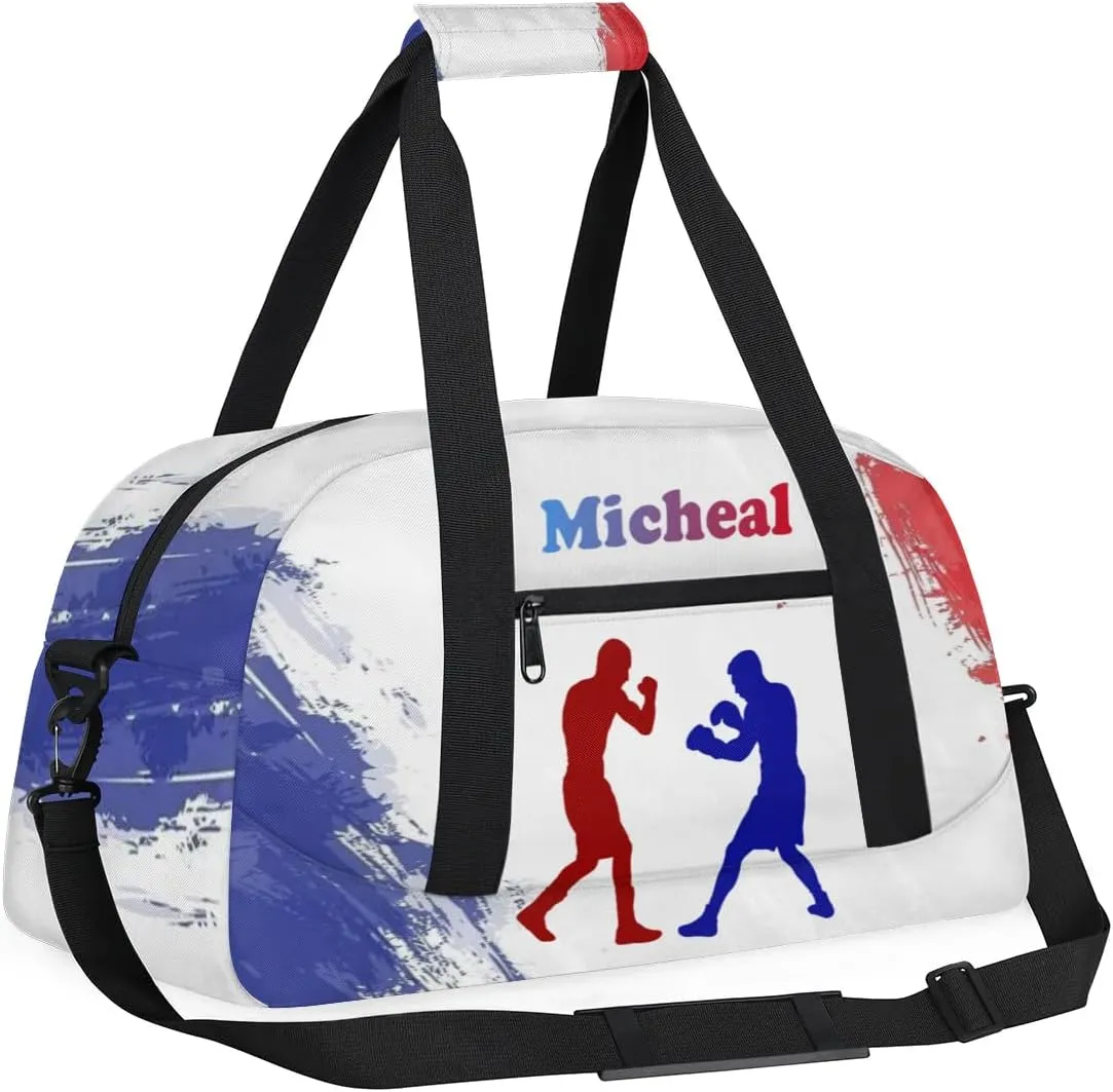 Personalized Boxing Duffel Bag for Boys, Custom Gym Bag Overnight Bags for Travel Weekender Practice