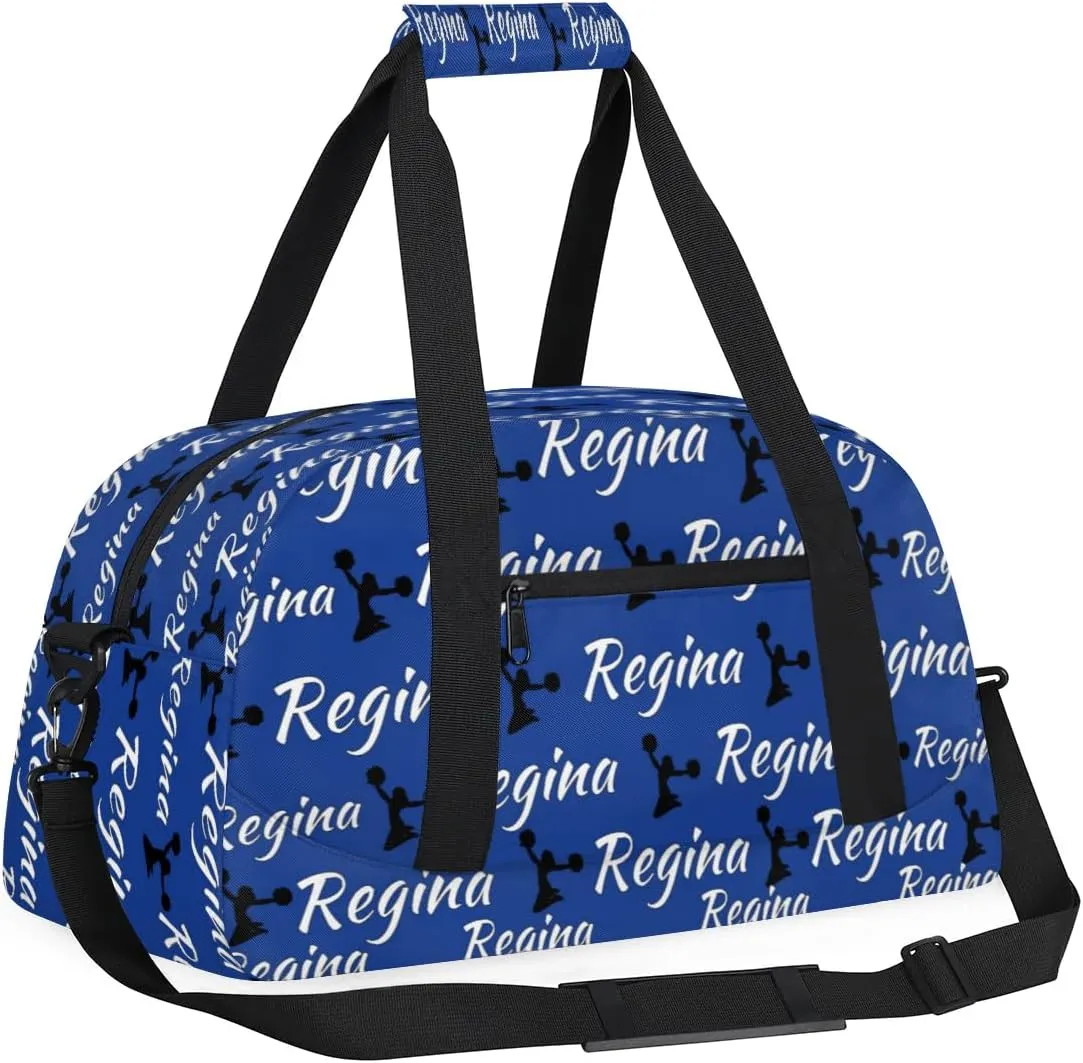 Personalized Cheerleader Bag Dance Bag for Women, Custom Gym Bag Sport Duffel Bags, Weekender Bags Travel Duffel Bag Cheerleader, Cobalt Blue