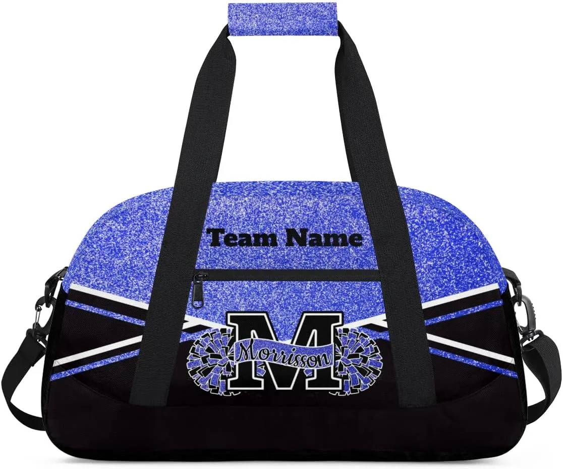 Personalized Cheerleader Bag Duffel Bag for Girls, Custom Cheer Bag Overnight Bags for Gymnastics Travel Weekender Dark Navy