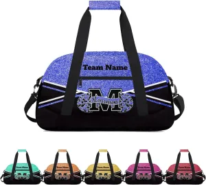 Personalized Cheerleader Bag Duffel Bag for Girls, Custom Cheer Bag Overnight Bags for Gymnastics Travel Weekender Dark Navy