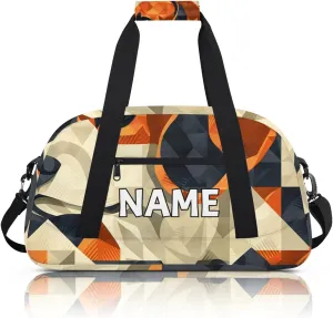 Personalized Custom Gym Bag for Women Men Carry on Animals Dogs Travel Duffel Tote Abstract Tile Overnight Workout Weekender Bag