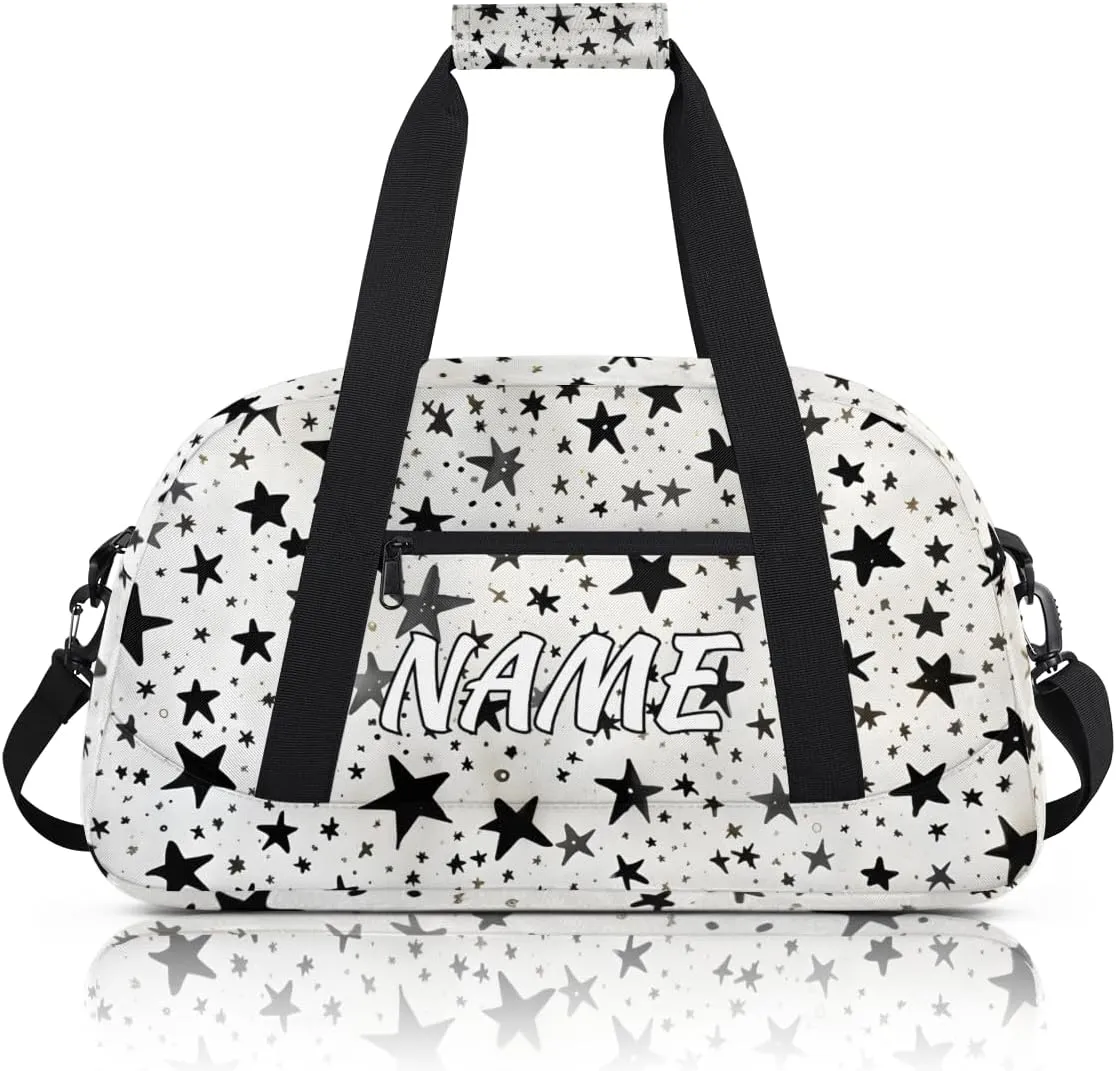 Personalized Custom Gym Bag for Women Men Carry on Galaxy Stars Travel Duffel Tote Space Universe Overnight Workout Weekender Bag