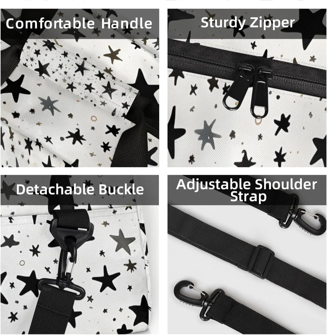 Personalized Custom Gym Bag for Women Men Carry on Galaxy Stars Travel Duffel Tote Space Universe Overnight Workout Weekender Bag