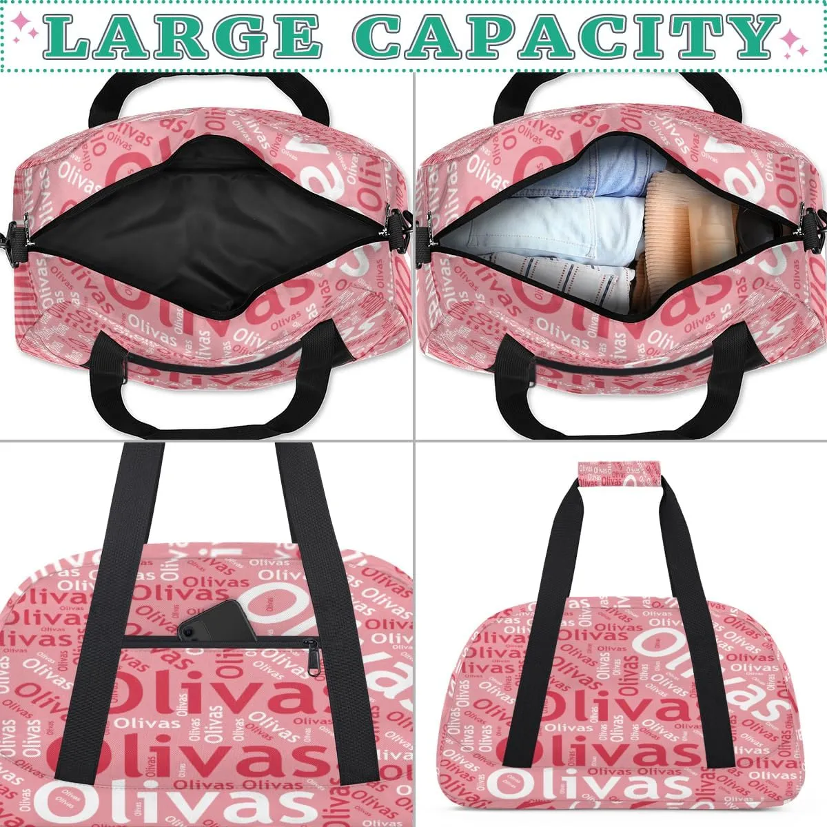 Personalized Dance Bag Gymnastics Bag for Girl, Custom Sport Duffel Bag for Boy, Kids Gym Bag Weekender Bags for Travel Sport Red White