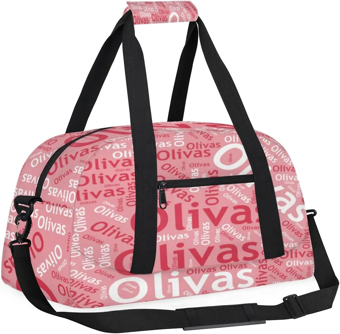 Personalized Dance Bag Gymnastics Bag for Girl, Custom Sport Duffel Bag for Boy, Kids Gym Bag Weekender Bags for Travel Sport Red White