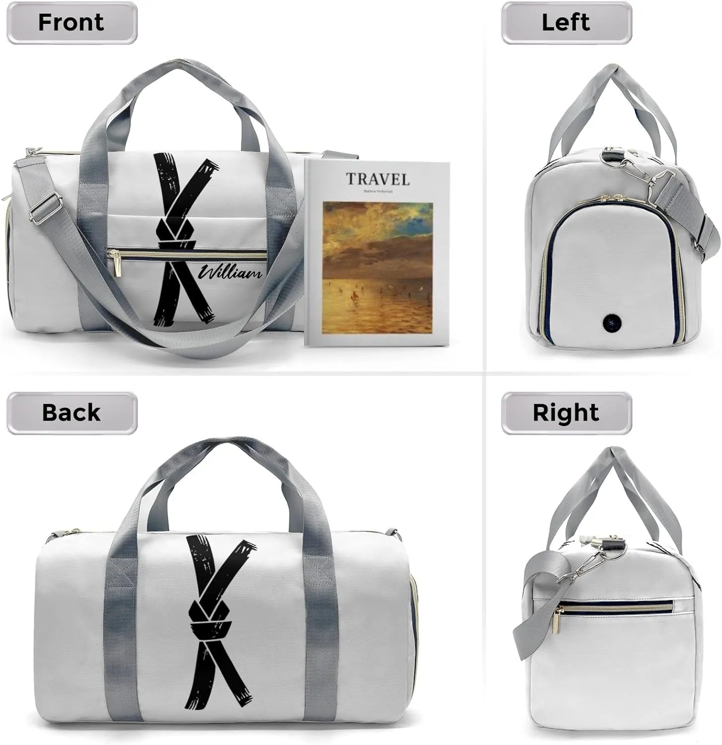 Personalized Duffel bag for Kids, Custom Small Duffle Gym Bag with Name, Sports Workout Travel Bag with Shoes Compartment, Weekender Bag, Sleepover Bag, jiujitsu, martial arts, taekwondo