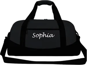 Personalized Duffel Bag Name Custom Sports Gym Bags Two Toned Travel Duffle Bag with Wet Dry Pockets & Shoe Weekend Overnight Bag for Women Men