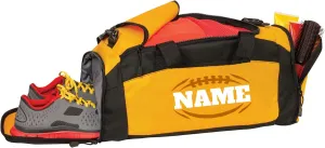 Personalized Football Duffle Bag: Ideal Football Gear, Equipment Carrier - Versatile Football Bag for Practice and Games, Durable Football Bags for Easy Transport, Gold