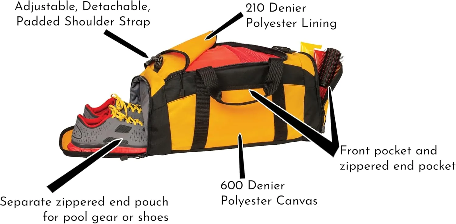 Personalized Football Duffle Bag: Ideal Football Gear, Equipment Carrier - Versatile Football Bag for Practice and Games, Durable Football Bags for Easy Transport, Gold