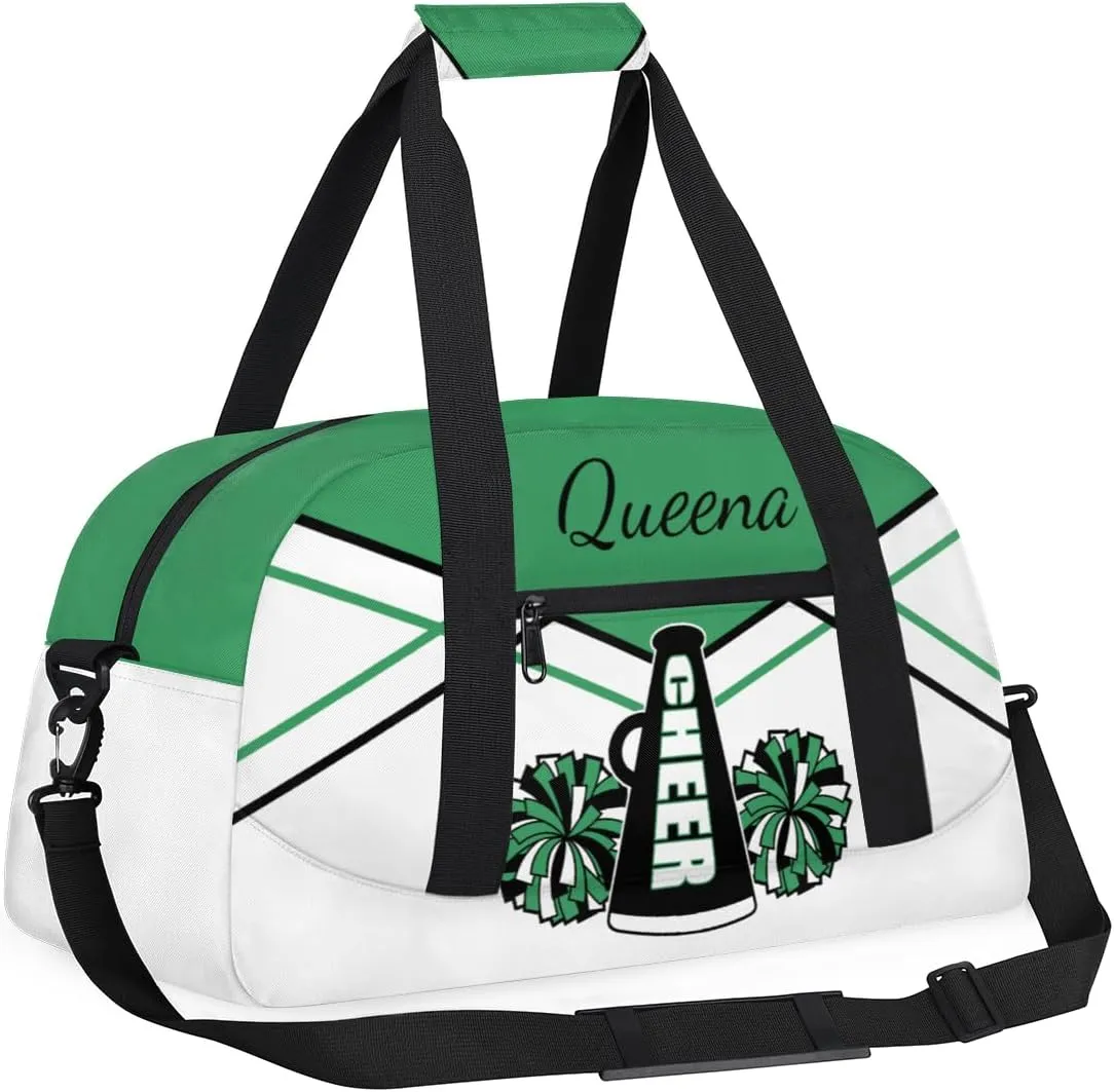 Personalized Gym Bag Duffel Bag for Girls, Custom Cheerleader Bag Overnight Bags for Gymnastics Travel Weekender Practice Cheering Horn