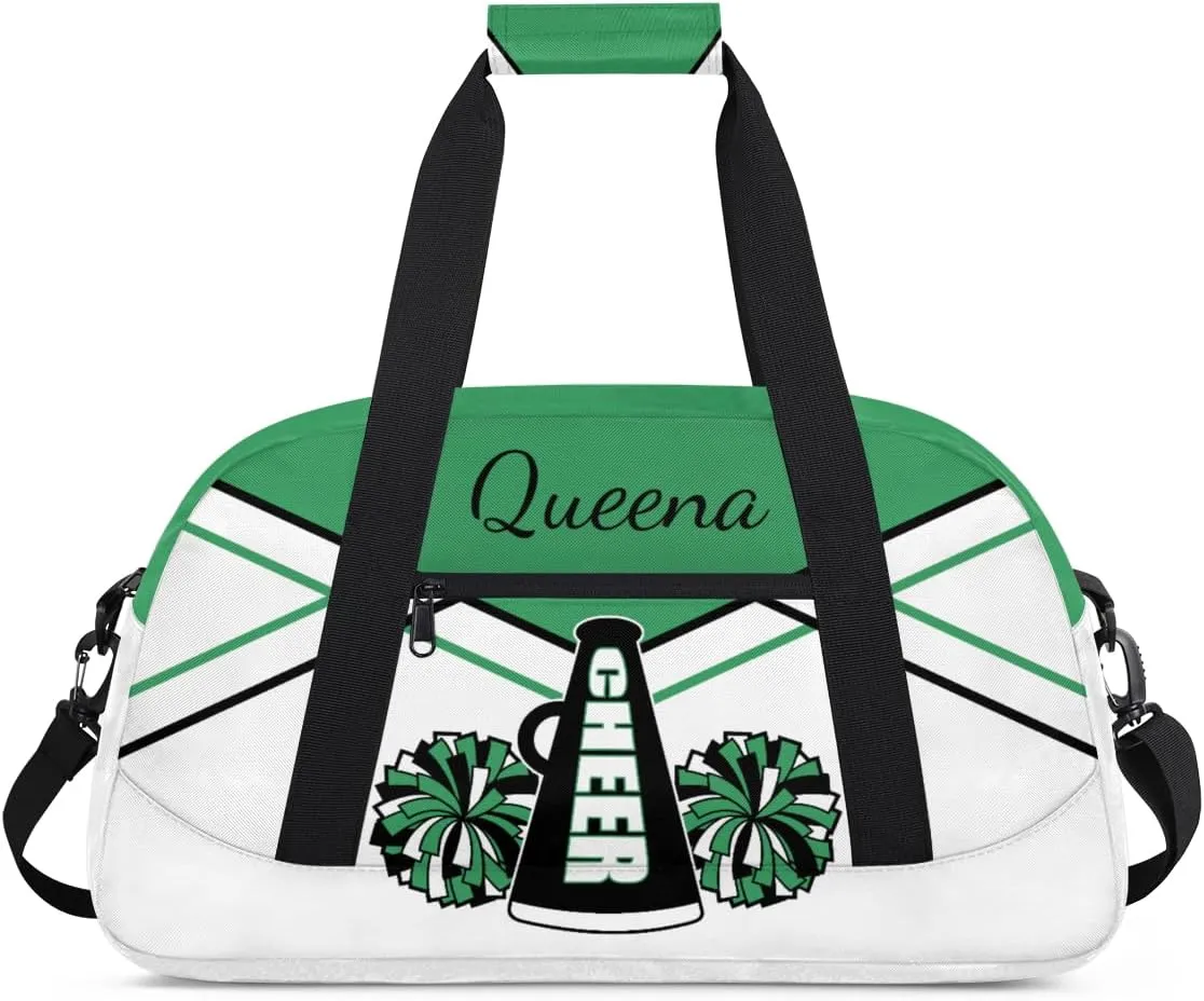 Personalized Gym Bag Duffel Bag for Girls, Custom Cheerleader Bag Overnight Bags for Gymnastics Travel Weekender Practice Cheering Horn