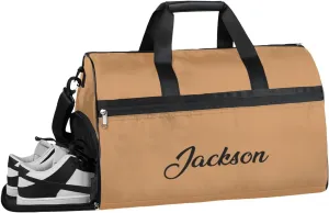 Personalized Gym Duffel Bag for Mens Large Duffel Bags Men Women Travel Duffel Bags Gym Accessories for Men Women Dark Orange Luggage Bag