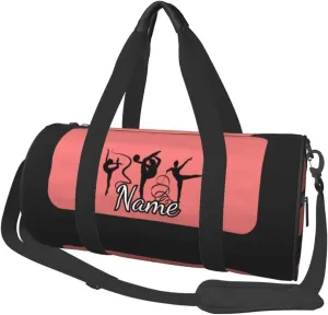 Personalized Gym Duffle Bag for Men,Custom Sports Tote Bag with Name for Women Weekender Carry On Personal Item,17in Cheerleading Girl Duffel Bag for Travel Overnight Fitness Dance