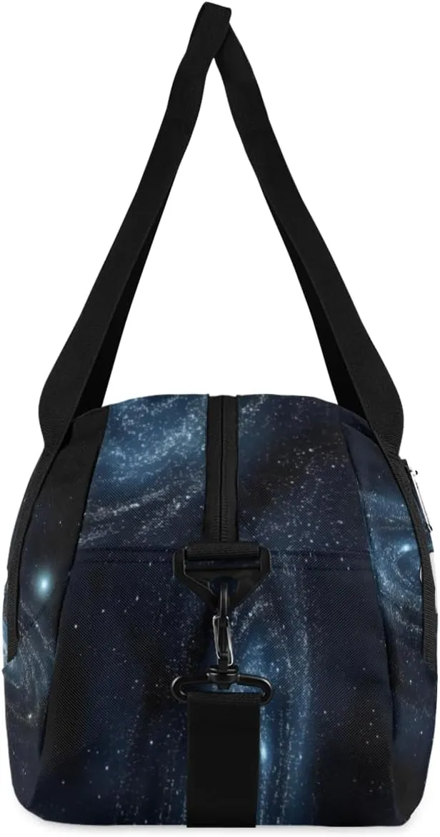 Personalized Kids Duffel Bag Galaxy Universe,Custom Sport Gym Bag for Boys Girls,WWeekender Overnight Bags Travel Duffel Bag,Customized Kids Gift