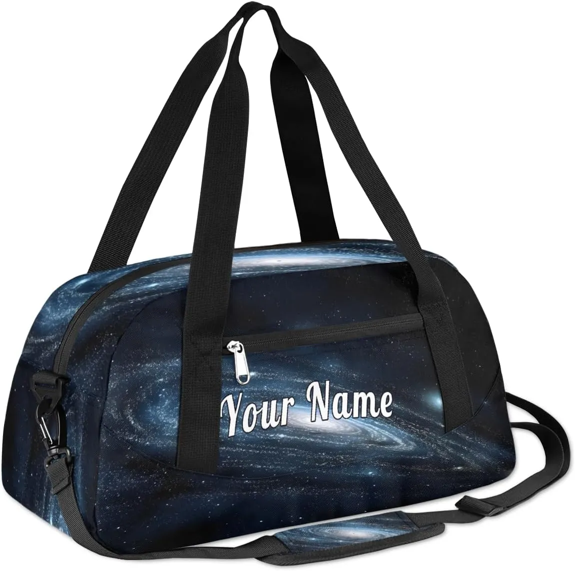 Personalized Kids Duffel Bag Galaxy Universe,Custom Sport Gym Bag for Boys Girls,WWeekender Overnight Bags Travel Duffel Bag,Customized Kids Gift