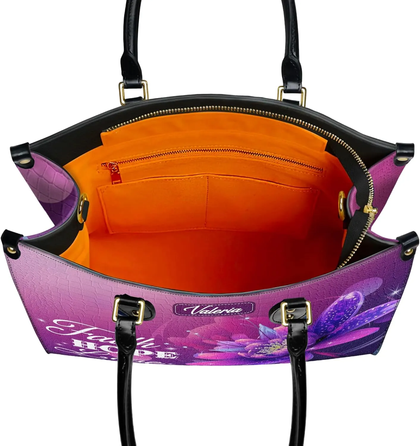 Personalized Leather Handbag for Women, Custom Name Church Bag, Christian Gifts, Mother's Day Gift for God Lovers