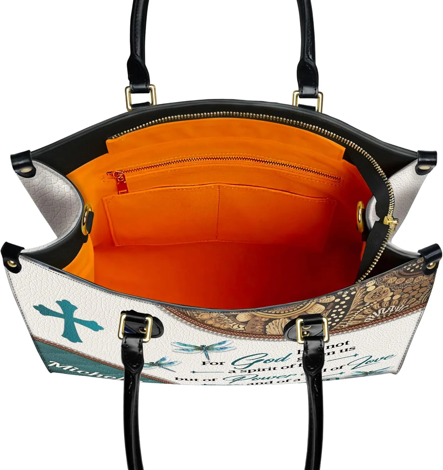 Personalized Leather Handbag for Women, Custom Name Church Bags, Christian Gifts for God Lovers, Ideal for Mother’s Day Gifts