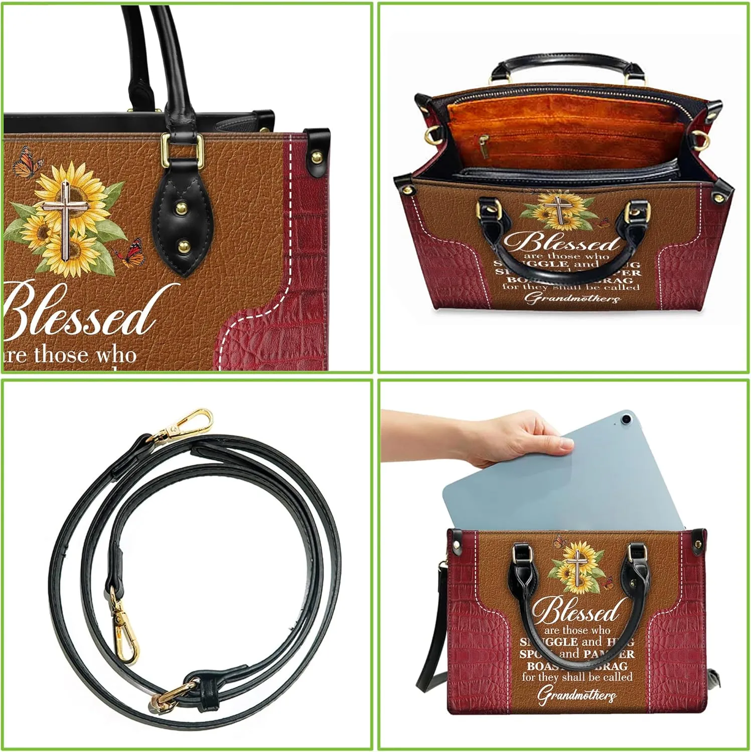 Personalized Leather Handbag for Women, Custom Name Church Bags, Christian Gifts for God Lovers, Ideal for Mother’s Day Gifts