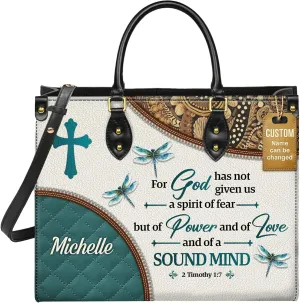 Personalized Leather Handbag for Women, Custom Name Church Bags, Christian Gifts for God Lovers, Ideal for Mother’s Day Gifts