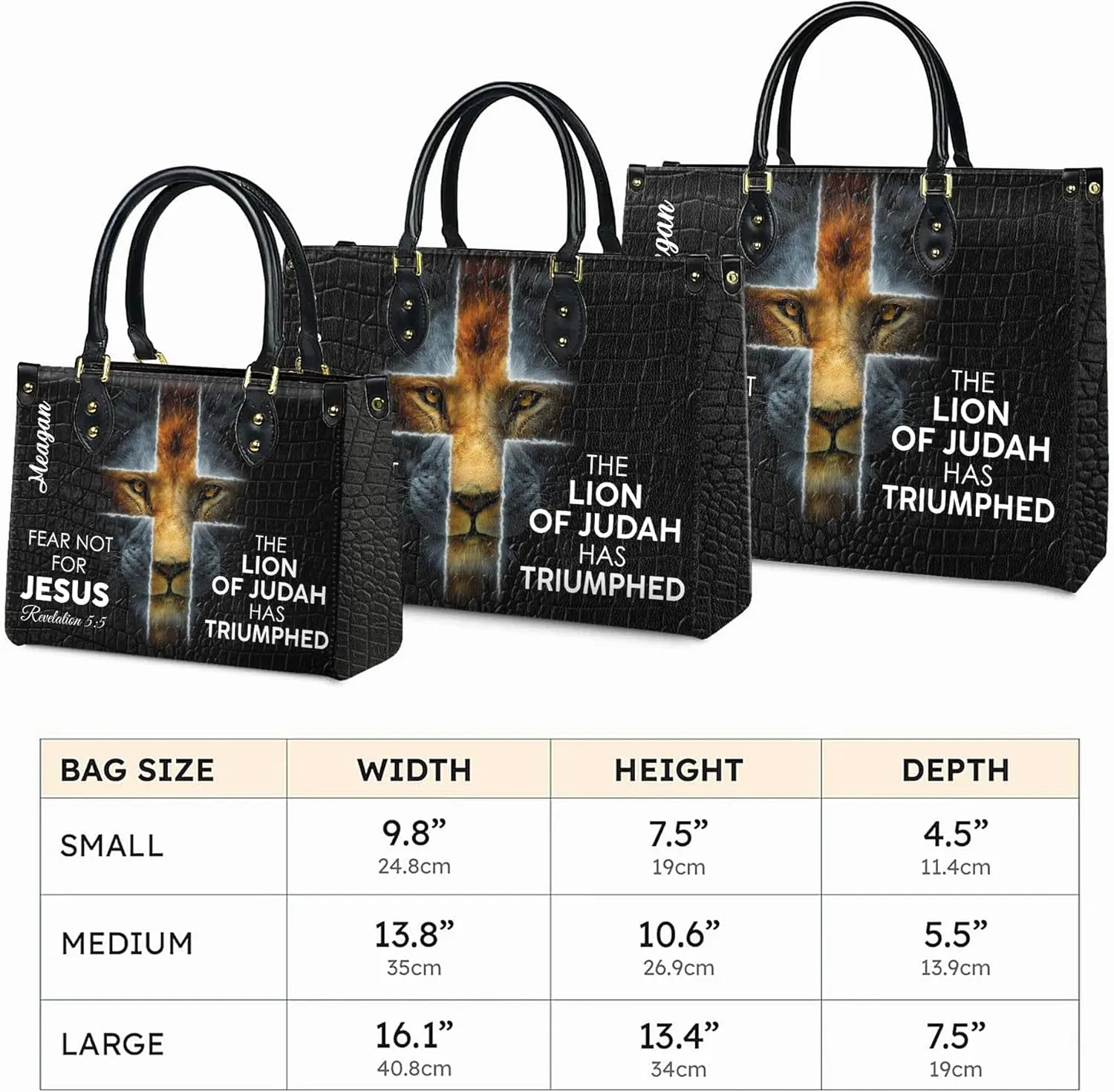 Personalized Leather Handbag for Women, Custom Name Church Bags, Christian Gifts for God Lovers, Ideal for Mother’s Day Gifts