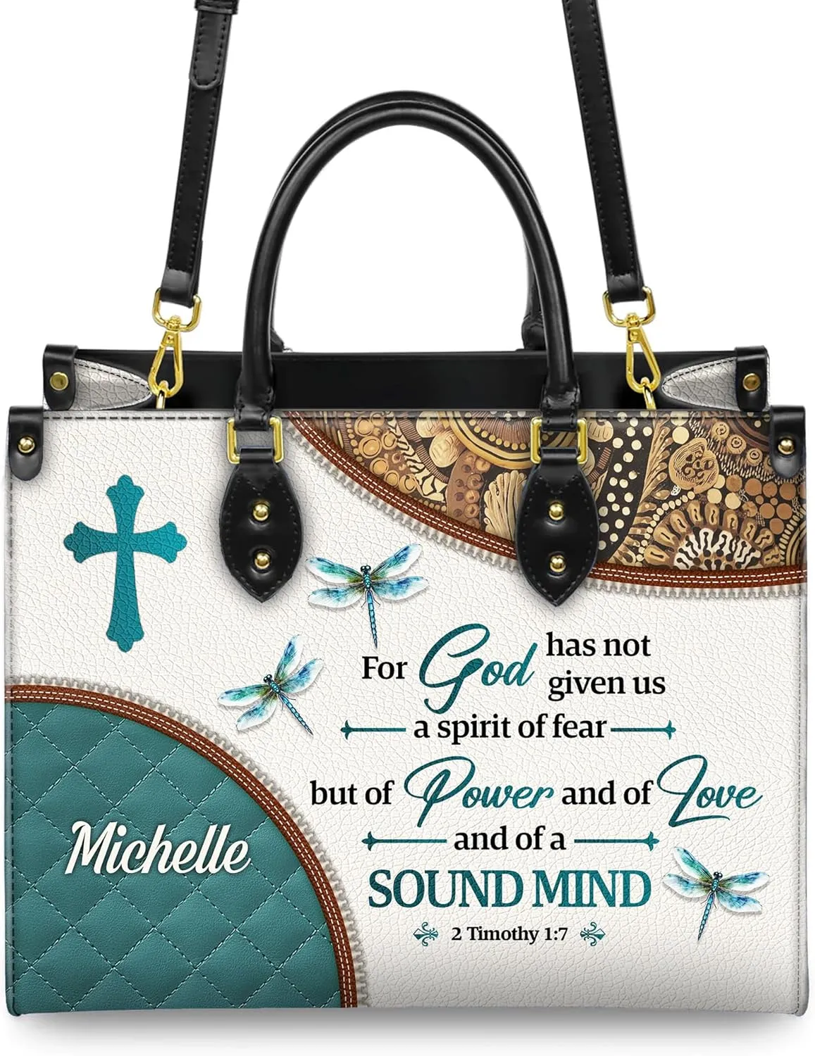 Personalized Leather Handbag for Women, Custom Name Church Bags, Christian Gifts for God Lovers, Ideal for Mother’s Day Gifts