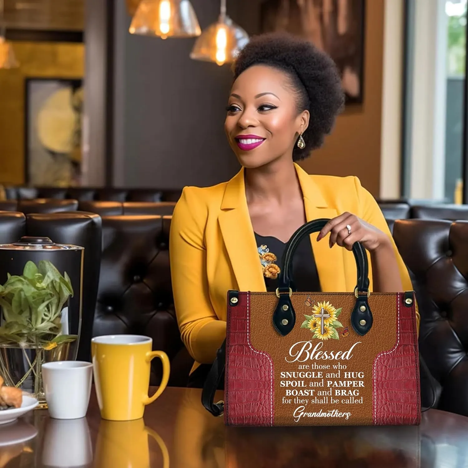 Personalized Leather Handbag for Women, Custom Name Church Bags, Christian Gifts for God Lovers, Ideal for Mother’s Day Gifts