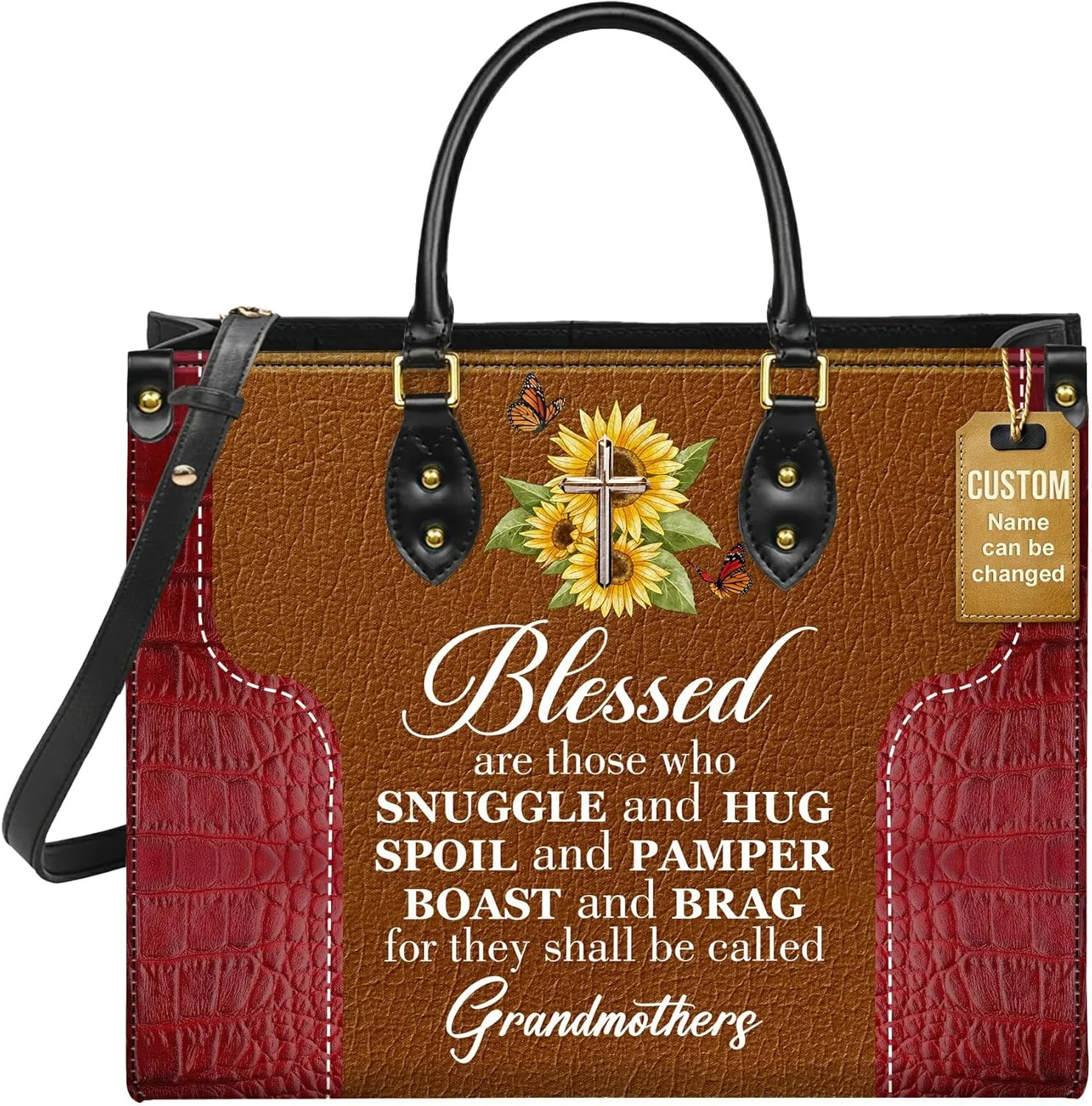 Personalized Leather Handbag for Women, Custom Name Church Bags, Christian Gifts for God Lovers, Ideal for Mother’s Day Gifts
