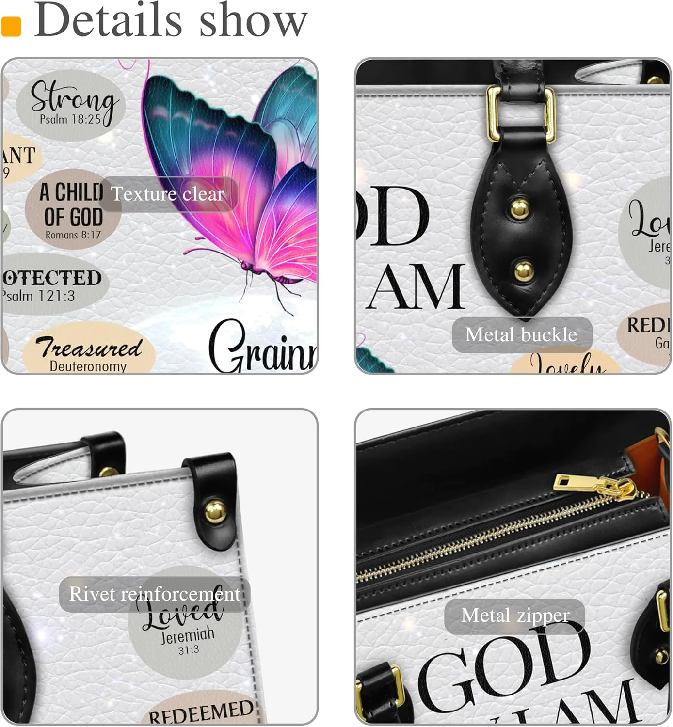 Personalized Leather Handbag for Women – Matching Purse and Wallet Set – Custom Name Church Bags, Mother's Day Gift