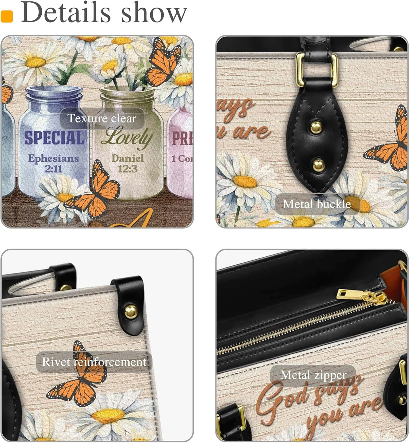 Personalized Leather Handbag for Women – Matching Purse and Wallet Set – Custom Name Church Bags, Mother's Day Gift