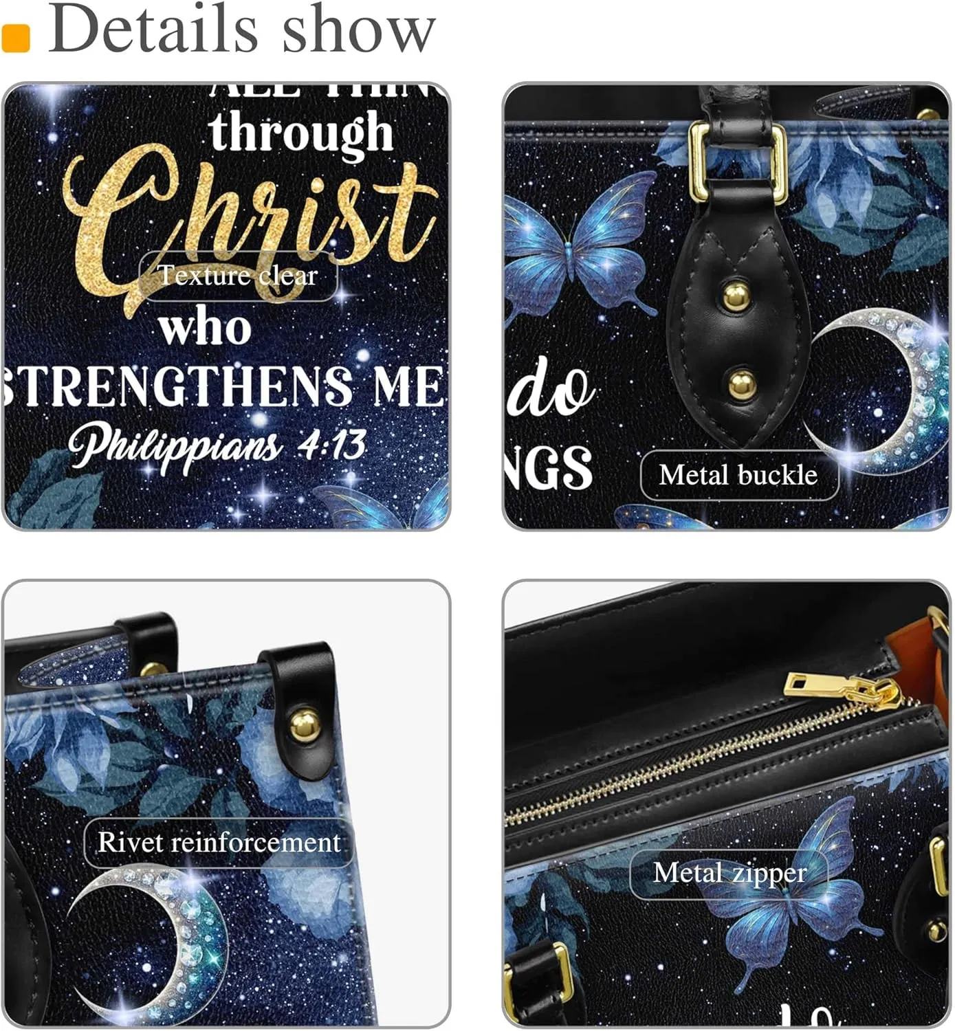 Personalized Leather Handbag for Women – Matching Purse and Wallet Set – Custom Name Church Bags, Mother's Day Gift