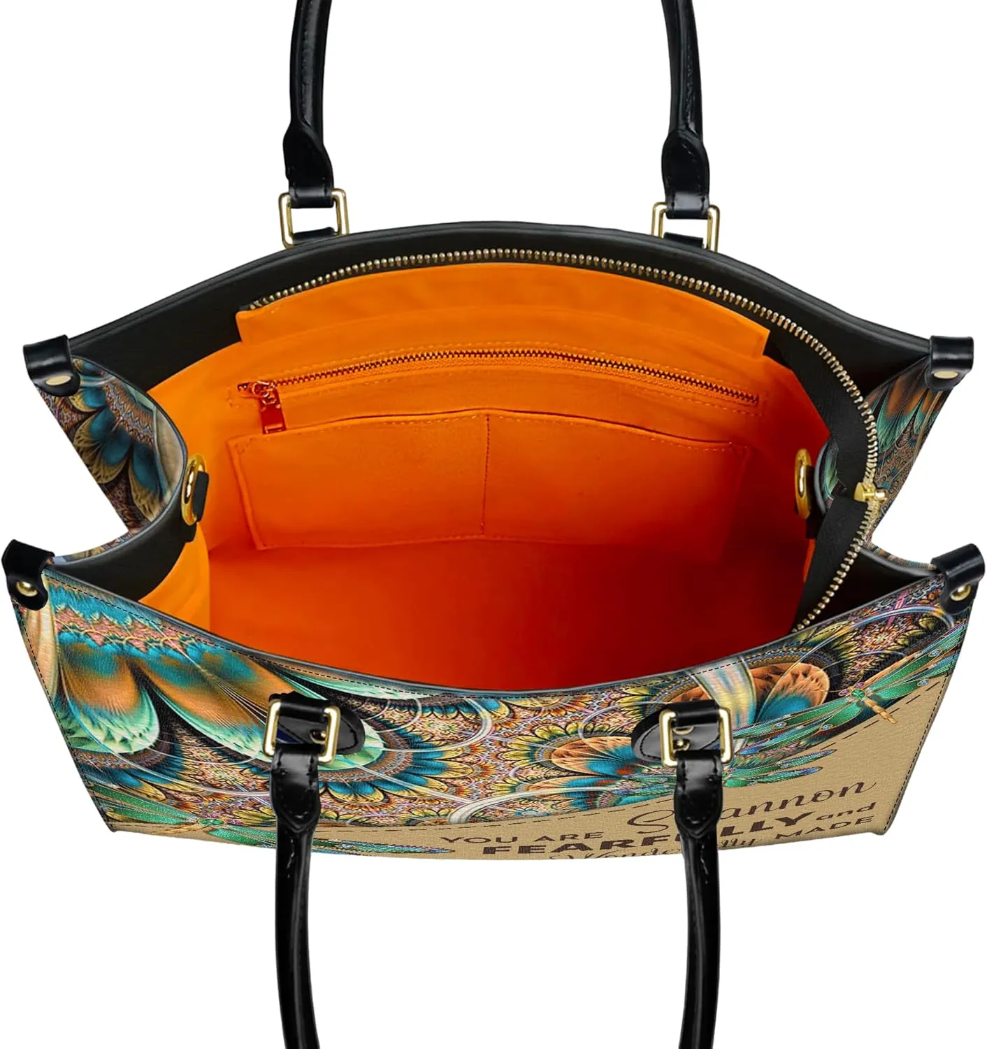 Personalized Leather Handbag with Your Name and Zipper, Perfect Gifts for Christian Gifts For Women - Mother's Day Gifts