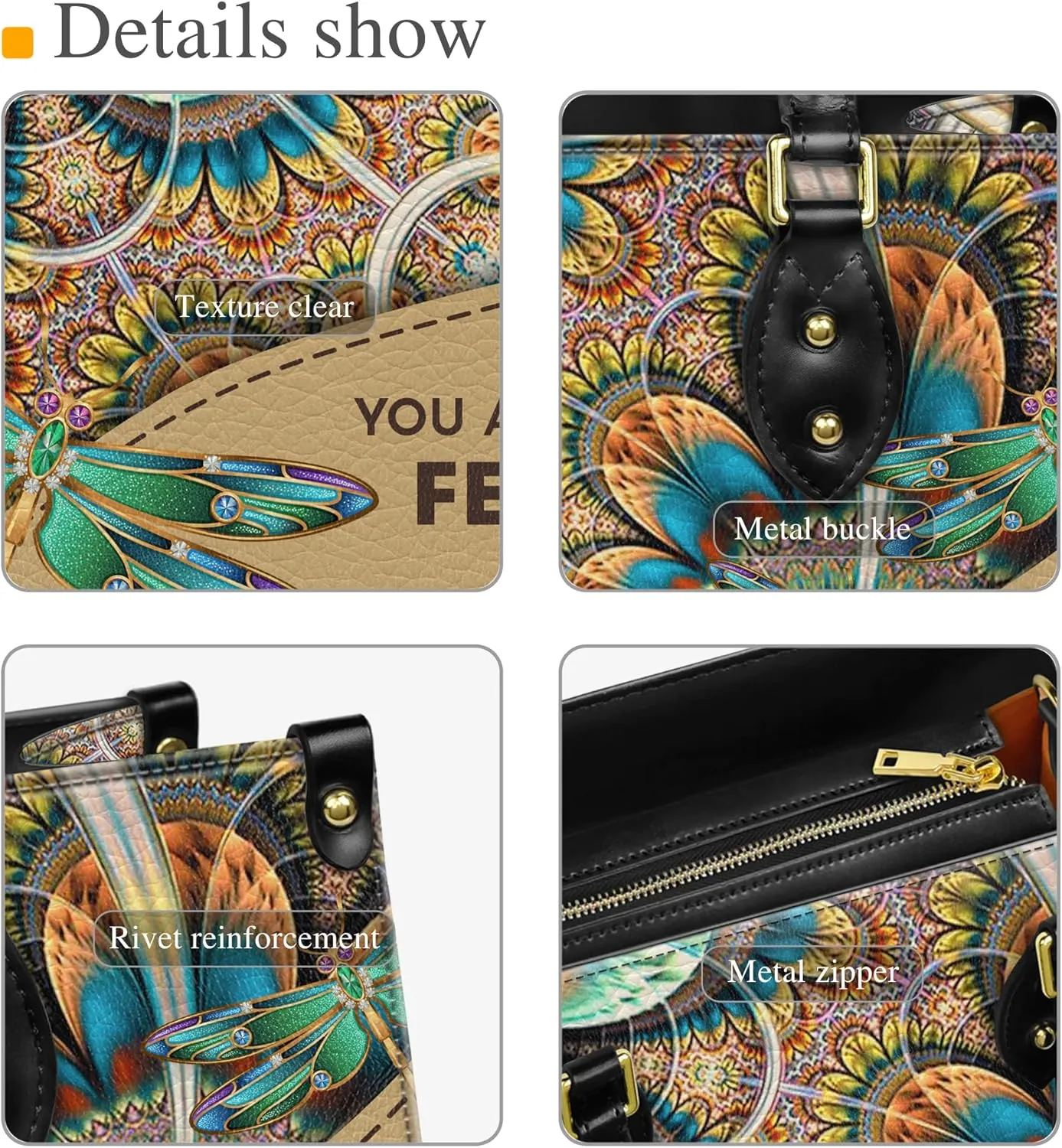 Personalized Leather Handbag with Your Name and Zipper, Perfect Gifts for Christian Gifts For Women - Mother's Day Gifts