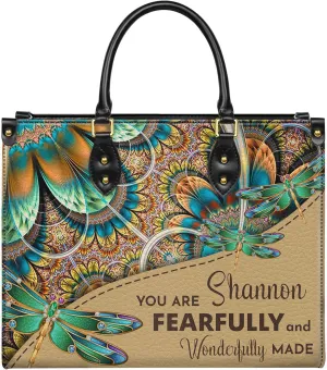 Personalized Leather Handbag with Your Name and Zipper, Perfect Gifts for Christian Gifts For Women - Mother's Day Gifts