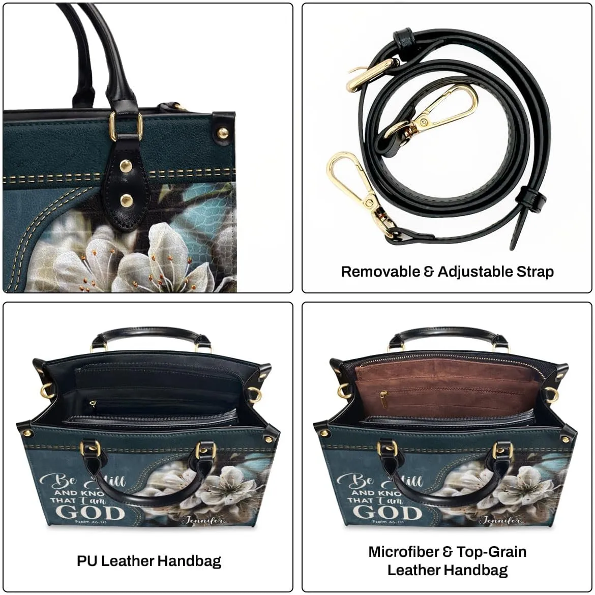 Personalized Leather Handbags For Woman - Christmas Gifts For Women - Christian Gifts