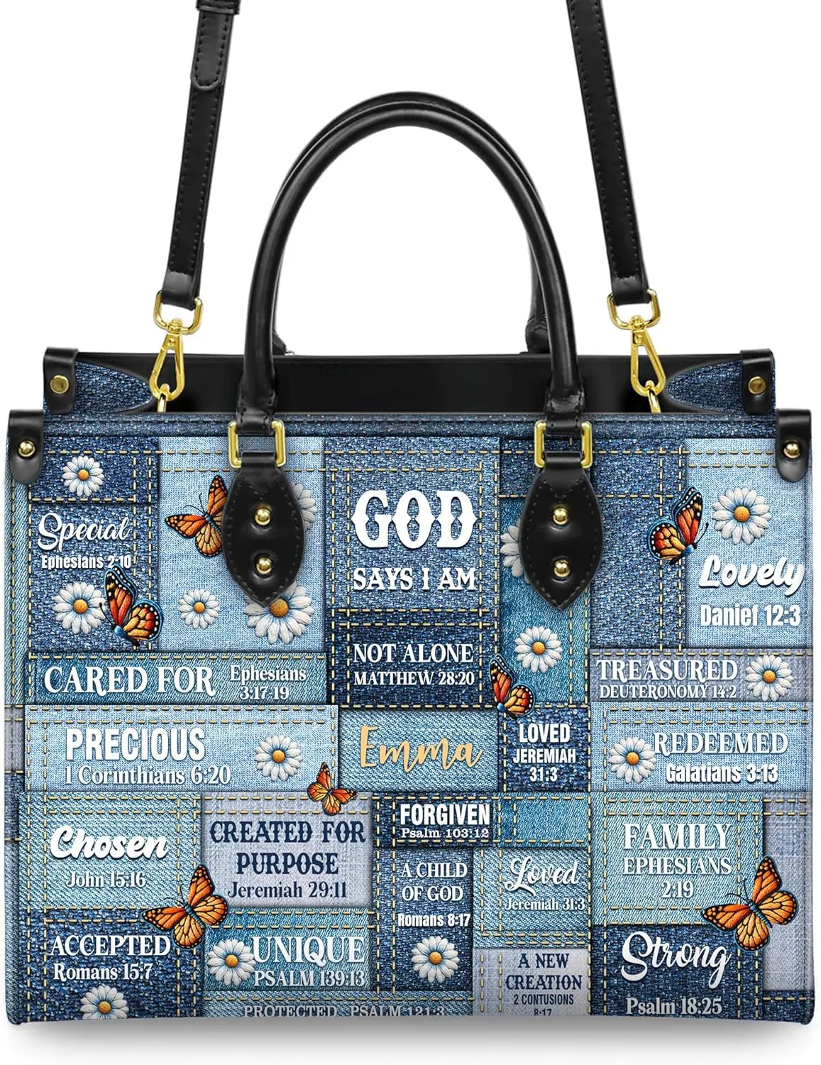 Personalized Leather Handbags with Name & Zipper – Perfect Christian Purses for Women | Ideal Mother's Day Gifts
