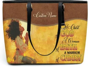Personalized Leather Tote Bag for Black African Women, Custom Name Handbag, Mother’s Day Birthday & Christmas Gift