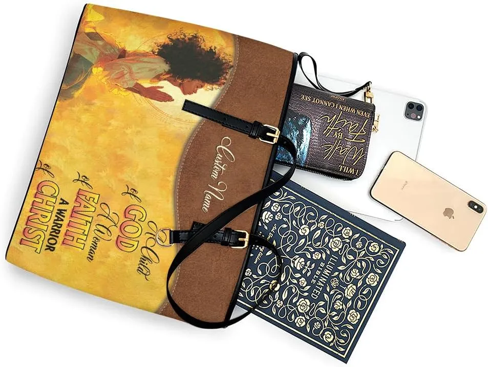 Personalized Leather Tote Bag for Black African Women, Custom Name Handbag, Mother’s Day Birthday & Christmas Gift