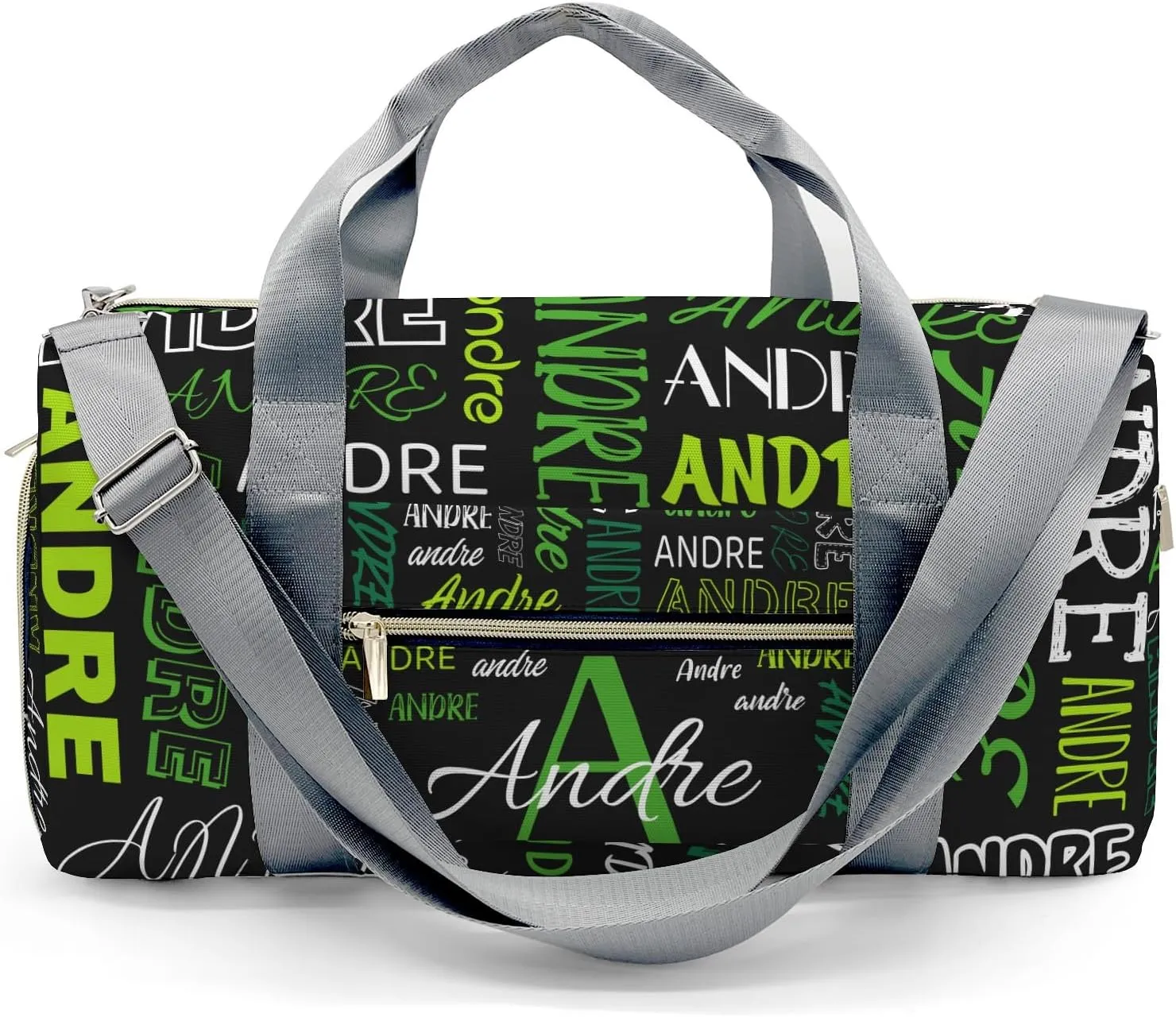 Personalized Luggage Bag Black Green Customized Travel Bag with Name Sports Bag Dance Bag Weekend Vacation Gym Bag