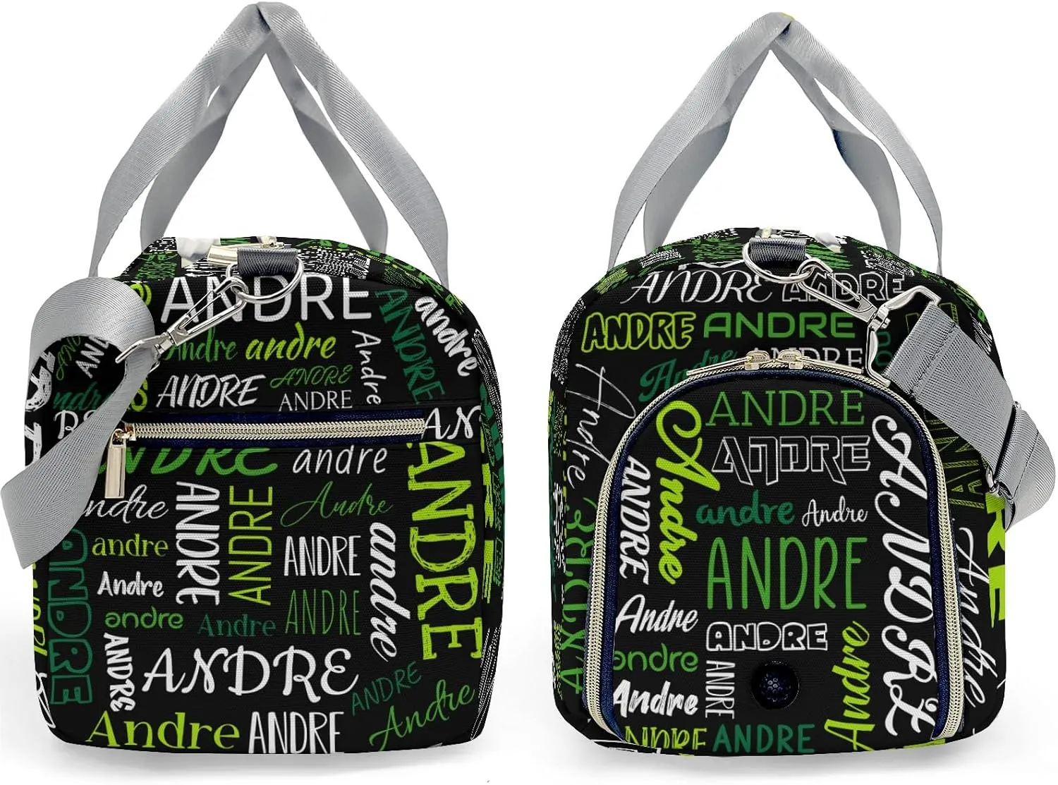 Personalized Luggage Bag Black Green Customized Travel Bag with Name Sports Bag Dance Bag Weekend Vacation Gym Bag