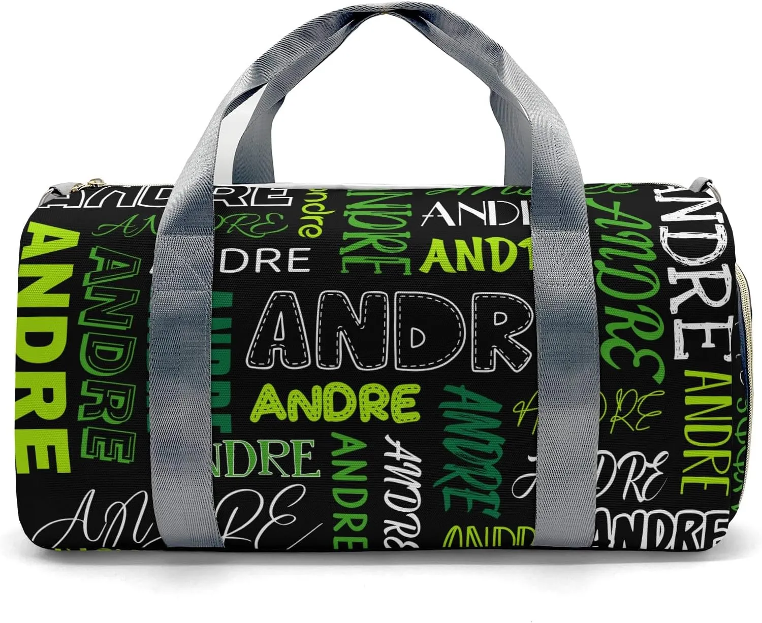 Personalized Luggage Bag Black Green Customized Travel Bag with Name Sports Bag Dance Bag Weekend Vacation Gym Bag